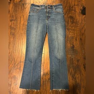 LOFT Dark Blue Flare crop Jeans